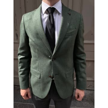 Cavaliere - Elvin Slim 2 Button Wool And Cashmere Jacket In Forest Green