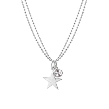 Renné Jewellery Heavy Ball Chain Stellar Star & Clear Quartz Sweetie