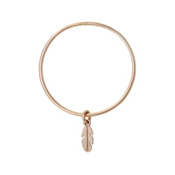 Renné Jewellery 9 Carat Gold 2.5mm Bangle & Honour Feather