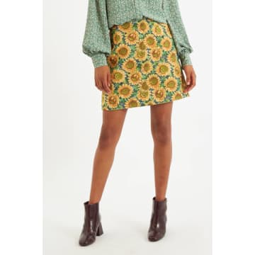 Lark London Louche Sunflower Jacquard A Line Skirt