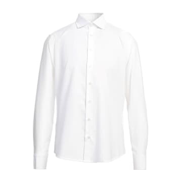 Bastoncino Man Shirt Ivory Size 16 Cotton In White