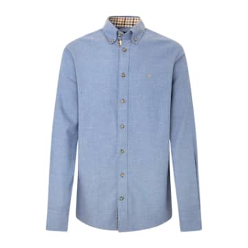 Shop Hackett Flannel Multi Trim Shirt In Blue