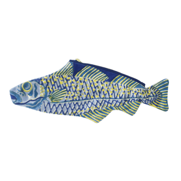 East End Press Fish Fabric Pouch In Multi