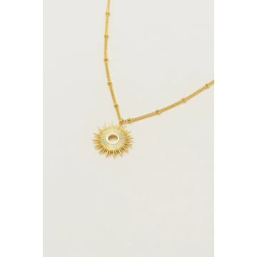 Estella Bartlett Sunburst Pendant Necklace In Gold