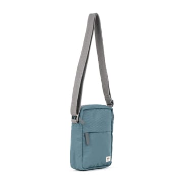 Roka London Cross Body Shoulder Bag Bond Recycled Repurposed Sustainable Canvas In Airforce