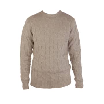 Filippo De Laurentiis - Marled Biscuit Wool & Cashmere Cable Knit Sweater Gc3ml 910