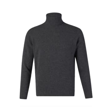 Filippo De Laurentiis - Charcoal Grey Wool & Cashmere Roll Neck Jumper Dv3ml 980