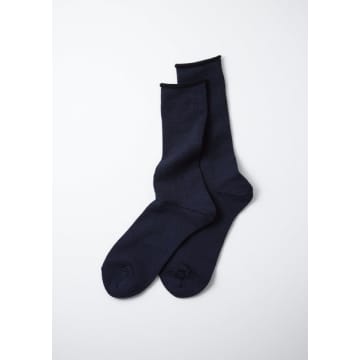 Rototo Navy/black City Socks In Blue