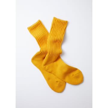 Rototo Yellow Loose Pile Crew Socks