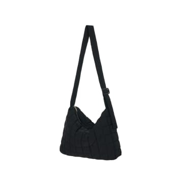Partimento Quilting Messenger Cross Bag In Black