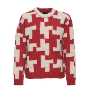 Roberto Collina Sweater For Men Rp46001 38 Red Ecru