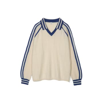 Partimento Sporty Knit Sweater In Ivory