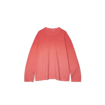 Partimento Aging Washing Long Sleeve Coral In Pink