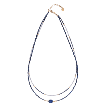A Beautiful Story Devotion Lapis Lazuli Gold Necklace