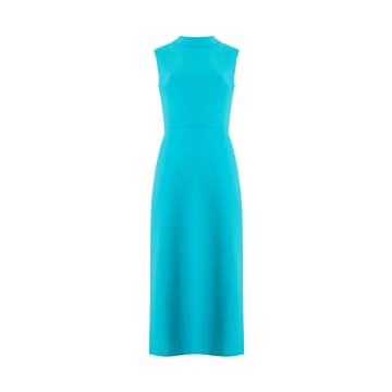 FRENCH CONNECTION ECHO CREPE MOCK NECK DRESS| JADED TEAL