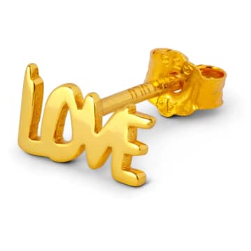 Lulu Copenhagen Word Love 1 Pcs Earring In Gold