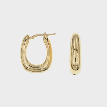 The Hoop Station Electroform Oval Hoops In Gold