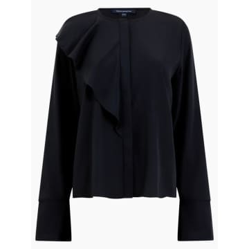 French Connection Crepe Light Frill Shirt | Blackout