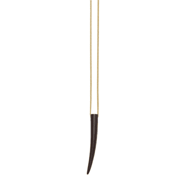 Branch Long Black Wood Horn Necklace
