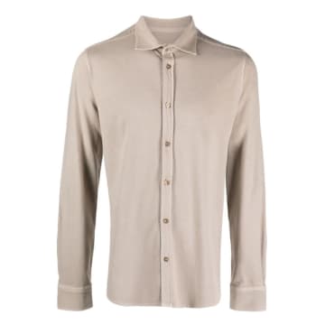 Circolo 1901 Spread-collar Stretch-cotton Shirt In Neturals