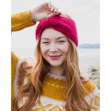 Rino Pelle Amra Knitted Headband In Brown
