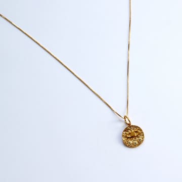 Hermina Athens Glossy Thin Chain With Kressida Mini Charm In Gold