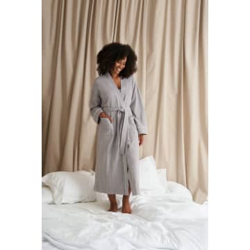 Pretty You Luxury Suite Waffle Robe In Grey