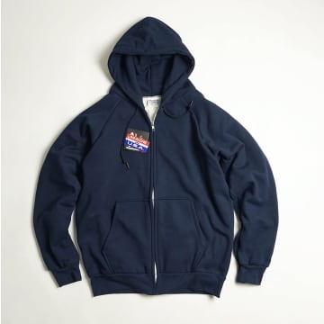 Camber Usa 531 Chill Buster Zip Hooded Sweatshirt Navy In Blue