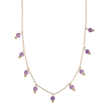 Timi Delicate Amethyst Necklace In Gold
