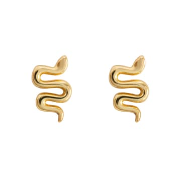 Timi Liza Gold Mini Snake Stud Earrings