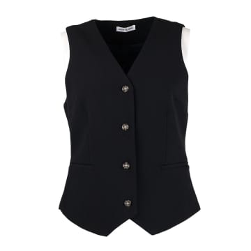Designers Remix Spencer Tech Tailored Waistcoat In Black