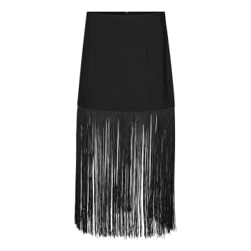 Second Female Fringe Skirt In Black