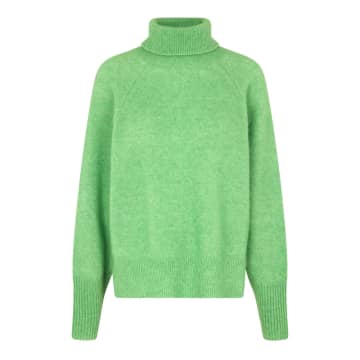 Second Female Brook Knit Oversize T-neck In Green/green