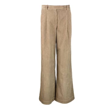 Designers Remix Carson Wide Trousers In Neutrals