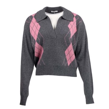 Designers Remix Cosmo Argyle Knit In Grey