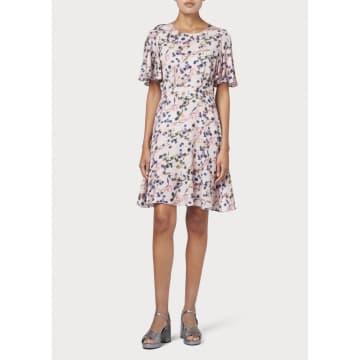 Paul Smith Small Floral Print Fit & Flare Dress Size: 14, Col: Pin