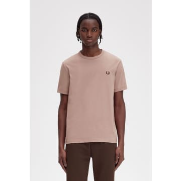 Fred Perry Ringer T Shirt Pink