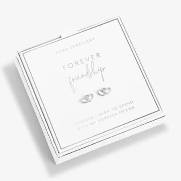 Joma Jewellery Beautifully Boxed A Little 'forever Friendship' Earrings In White