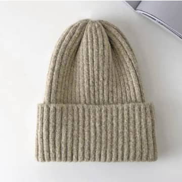 Curiouser Collection Oatmeal Beanie Hat In Neutral