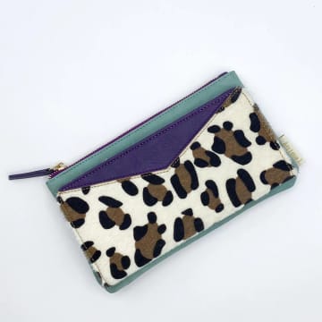 House Of Disaster Purple Leopard Animal Print Wallet