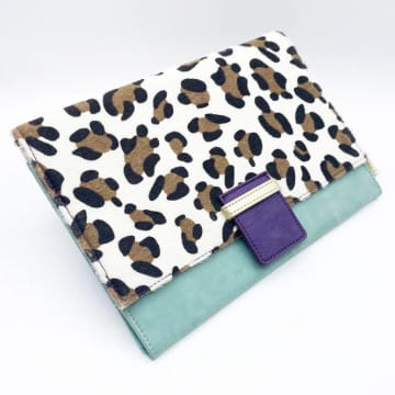 House Of Disaster Purple Leopard Animal Print Travel Wallet