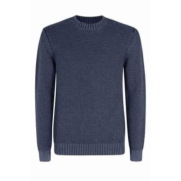 Circolo 1901 - Chunky Round-neck Textured Knitwear In Blu Notte Cn4187