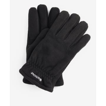 Shop Barbour Black Coalford Fleece Gloves