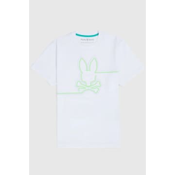 Psycho Bunny - Chester Embroidered Graphic T-shirt In White B6u301z1pc