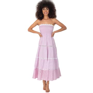 Iconique Ic23-045 Joy Bandeau Maxi Dress In Pink