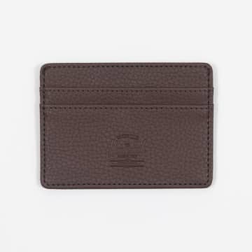 Herschel Supply Co. Charlie Vegan Leather Cardholder In Brown