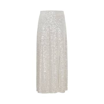 Ichi Fauci Sequinned Maxi Skirt-frosted Almond-20120063