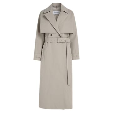 Shop Calvin Klein Womenswear Technical Bonded Coat In Taupe