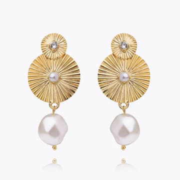 Caroline Svedbom 'odessa Pearl' Earrings In Gold
