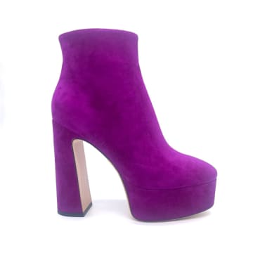 Lola Cruz ‘bucky' Ankle Boot In Purple